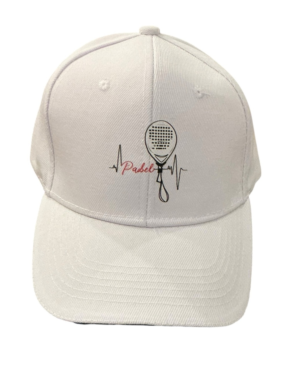 White  padel  Cap Logo